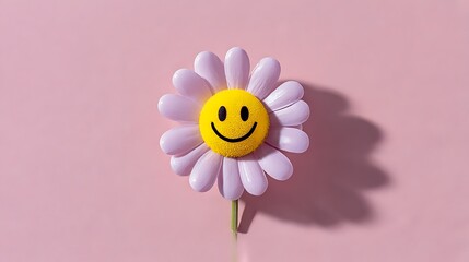 Daisy flower with a smiley face a cheerful and whimsical design perfect for greeting cards and positive messages