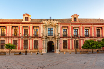Naklejka premium Archbishop's palace on Virgen de los Reyes square in Seville, Spain