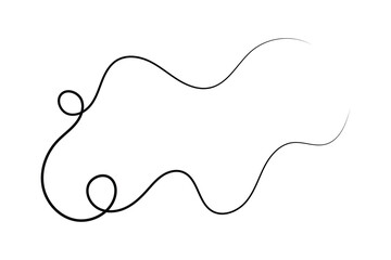 abstract hand drawn wave curved squiggly line icon. vector illustration.