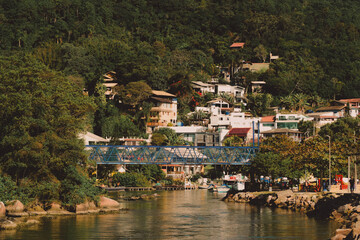 Blue bridge in Florian&oacute;polis, Brazil