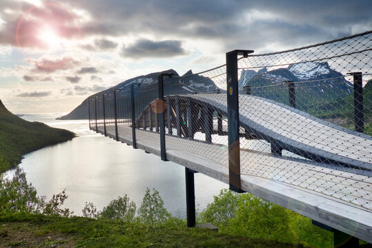 Bergsbotn Viewing Platform on the Senja island, Norway