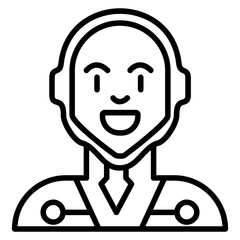 Sci-Fi Android Avatar Icon