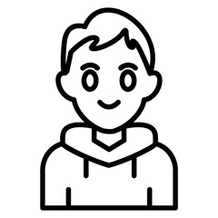 Avatar with Hoodie Icon