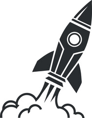 A stylized rocket icon representing launch and exploration in technology and innovation.