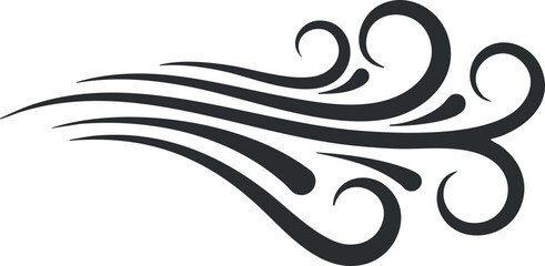 Fototapeta premium Stylish abstract swirl design with flowing lines and curves for artistic and decorative use.
