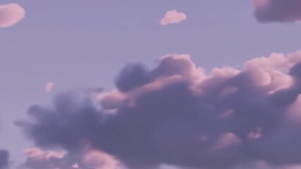 Cloudy sky with pinktinged clouds - Powered by Adobe