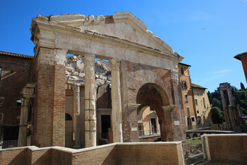 Portico of Octavia Ruins in Rome, Italy
