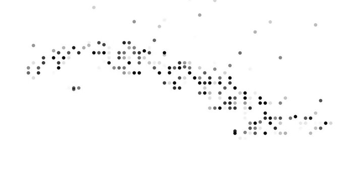 Kinetic Particles Converging to Build Cuba Map Shape