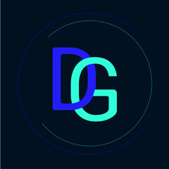 Fototapeta premium Initial DG Logo Design Vector Illustration
