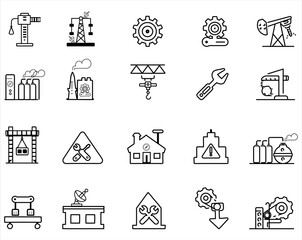 Business Line Icons Set