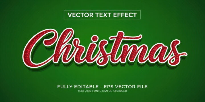 Merry christmas text effect
