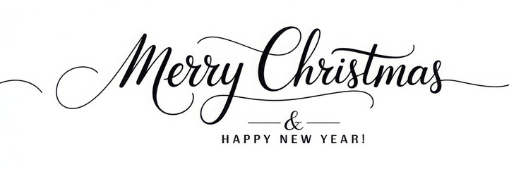 Merry Christmas hand lettering isolated. Vector illustration
