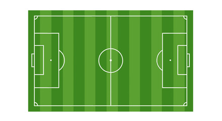 Overhead shot of a vibrant green soccer field with white line markings, perfect for planning your next game strategy.