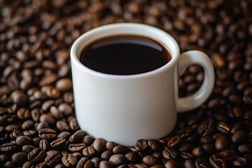 Fototapeta premium Aromatic beverage black coffee cup high resolution picture
