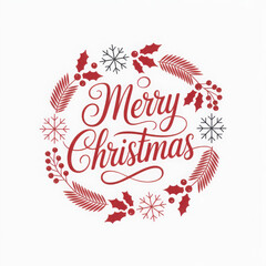 Merry Christmas Background with Typography, Lettering. Greeting card, banner and poster
