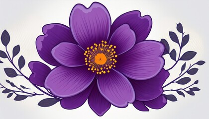 Obraz premium purple flower isolated on white