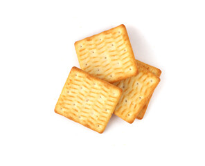 crackers on a white background