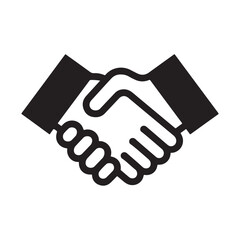 Handshake Icon Vector Illustration – Business Partnership, Agreement, and Collaboration Symbol, Teamwork and Unity Concept Design for Corporate, Contract, Trust, and Professional Deal Graphics