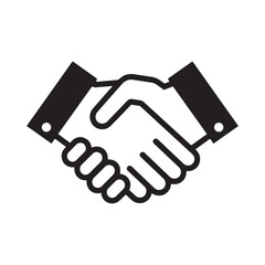 Handshake Icon Vector Illustration &ndash; Business Partnership, Agreement, and Collaboration Symbol, Teamwork and Unity Concept Design for Corporate, Contract, Trust, and Professional Deal Graphics