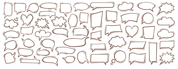 Speech chat Bubble outline vector 