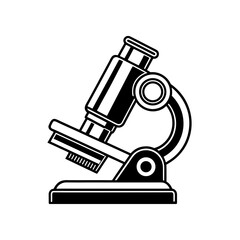 Illustration of a microscope on transparent background