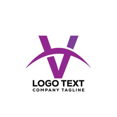 v letter logo design