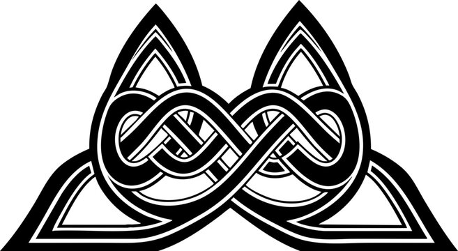 Intricate Celtic knotwork design symbolizing eternity and interconnectedness, perfect for cultural projects and decorative accents.