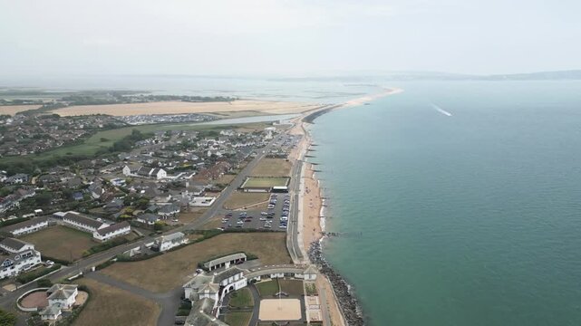 Milford On Sea Beach over Hurst Road towards the spit
