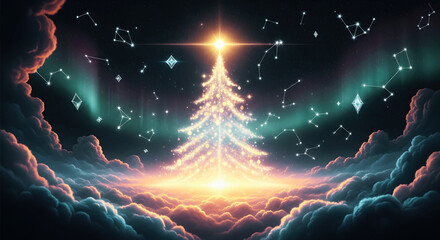 A majestic swirl of light forming a celestial portal surrounded by divine glow and harmony