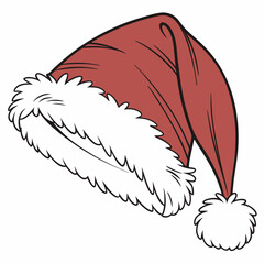 Santa hat, a traditional symbol of christmas season