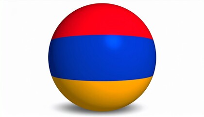 Spherical object designed with Armenian flag