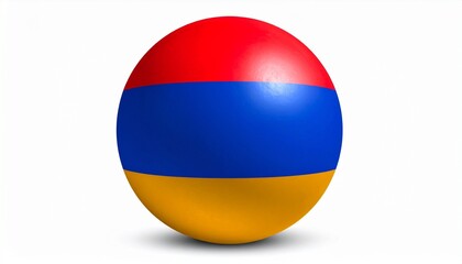 Spherical object designed with Armenian flag