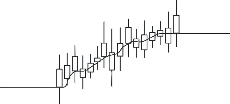 A line graph with boxplots showing data distribution, trends, and outliers for statistical analysis.