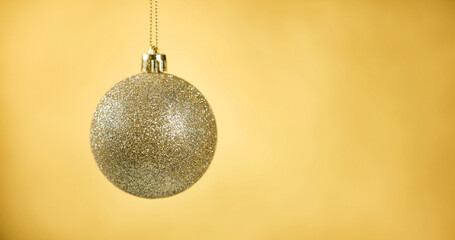 gold christmas ball