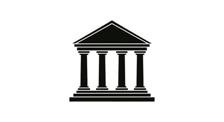 Fototapeta premium Iconic classical building with columns representing law and education