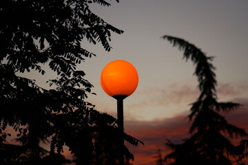 balloon in the sunset
