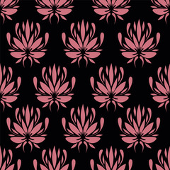 Elegant trendy vector ditsy floral seamless pattern design of beautiful abstract flowers and leaves. Foliage repeat texture background. Suitable for wallpaper, surface printing and textile