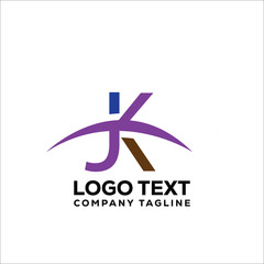 jk orjk letter logo design