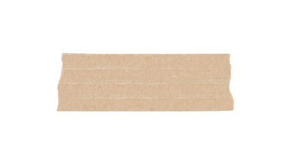 Vintage brown Torn Paper on a Transparent Background, Adhesive paper tape isolated on a white background	

