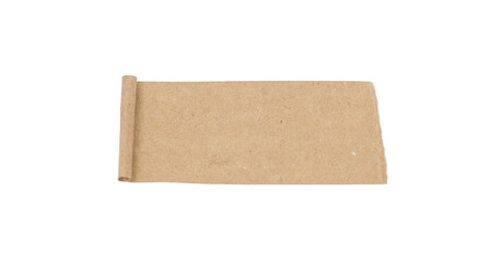 Vintage brown Torn Paper on a Transparent Background, Adhesive paper tape isolated on a white background	
