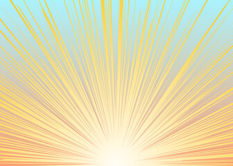 Bright Rays of Sunrise and Sunset Background