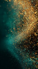 A Mesmerizing Display of Shimmering Particles Creating a Captivating Atmosphere of Light and Color in a Dark Background