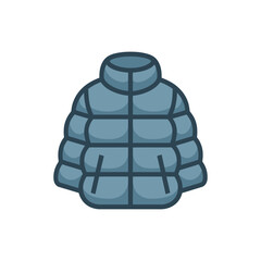 Jacket Icon on White Background Vector Art Illustration on white background.