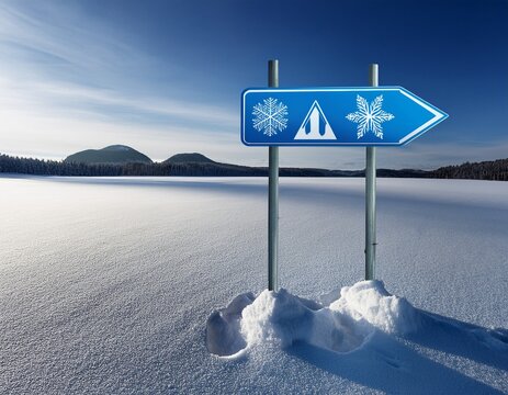 pancarte de glace et de neige sur fond transparent