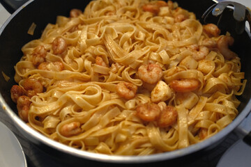 italian spaguetti pasta with nutritional carbohydrates