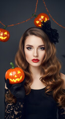 Halloween woman celebration 