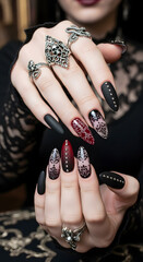 Halloween and Gothi style nails 