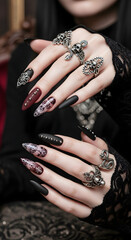 Halloween and Gothi style nails 