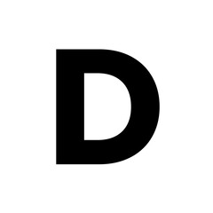 Simple Geometric Letter D Icon