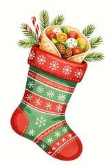 Christmas kebab in festival socks colorful and creativ